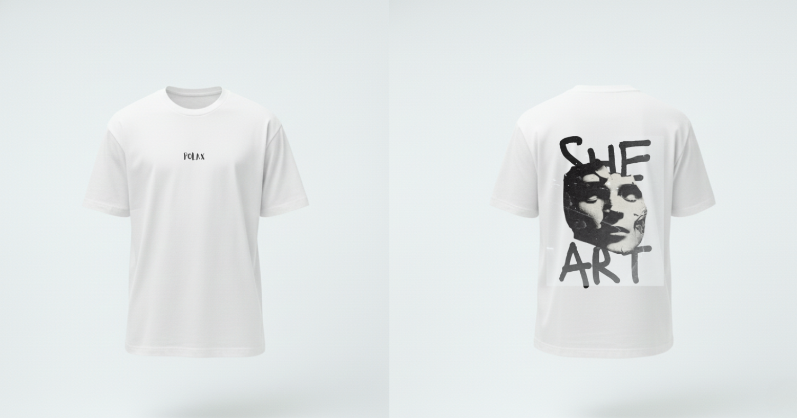 Crewneck T shirt Grunge she is Art