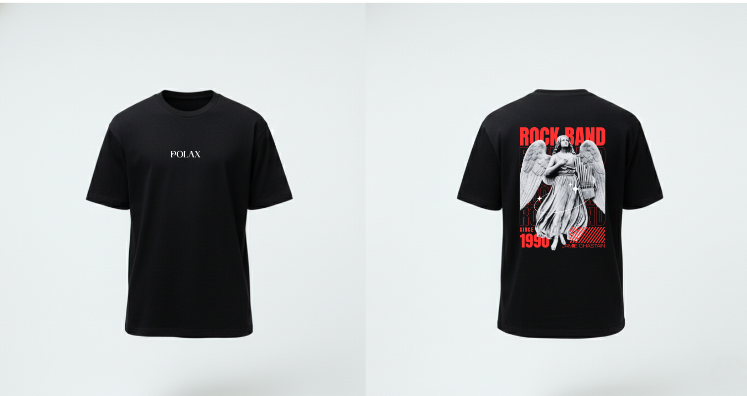 Crewneck T-shirt Rock band Music