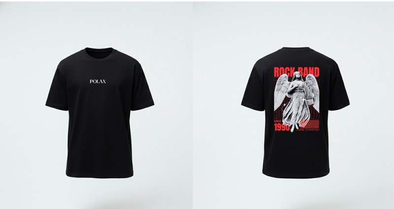 Crewneck T-shirt Rock band Music