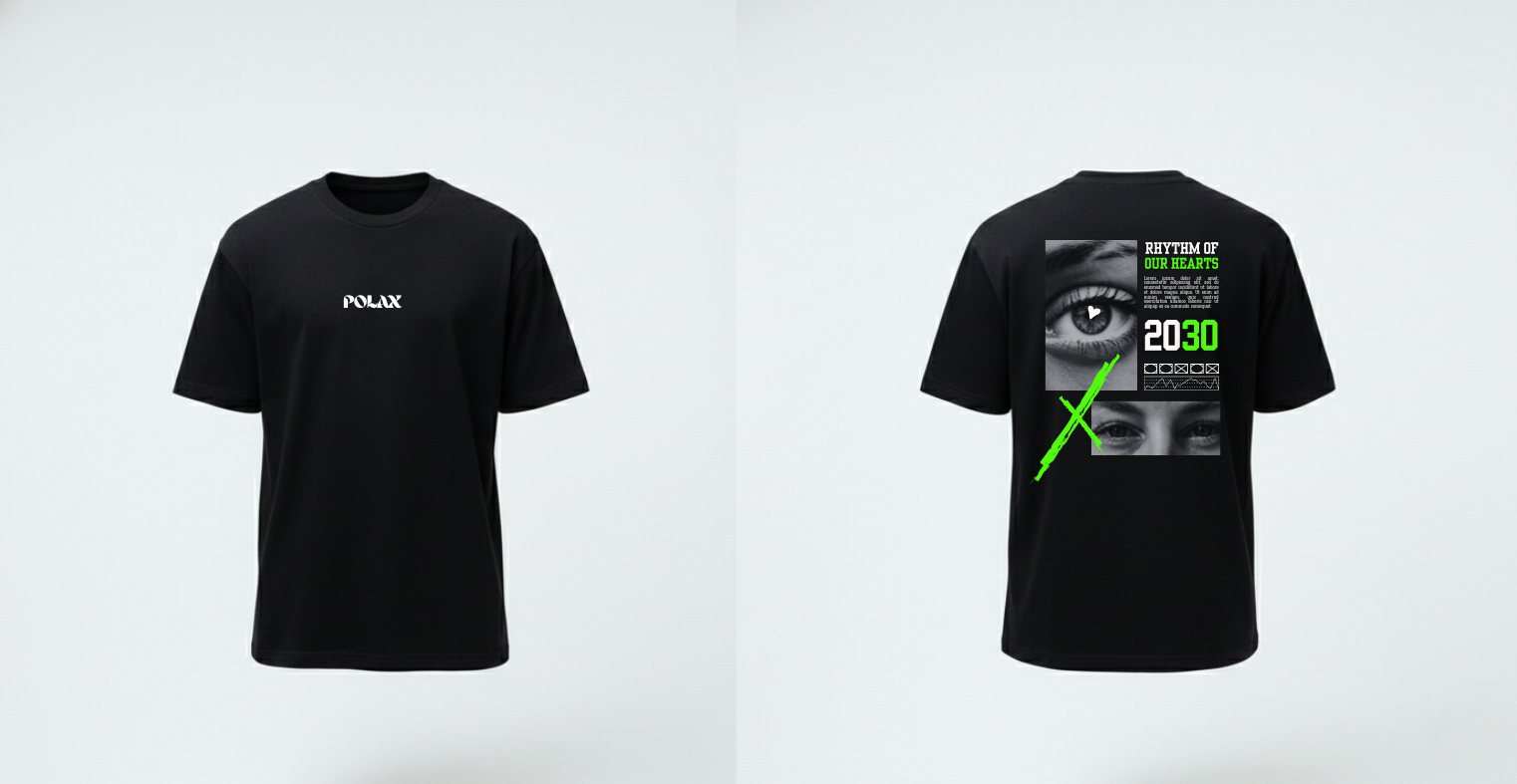 Crewneck T-shirt Green Typography